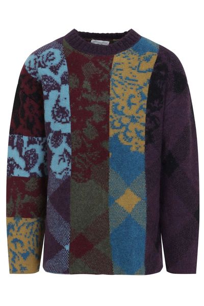 Dries Van Noten Patchwork Detailed Knit Jumper