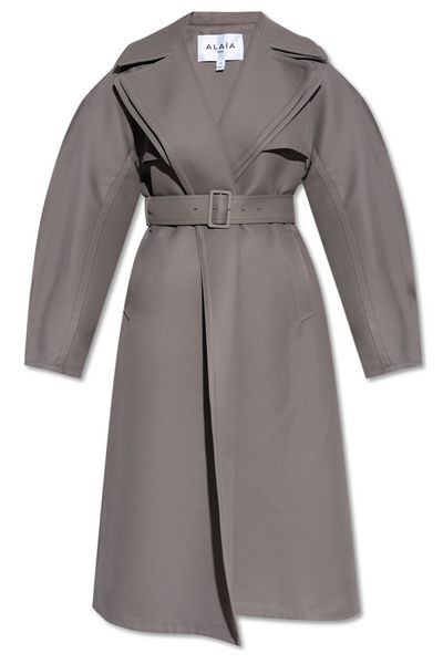 Alaïa Tie-Waisted Mid-Length Coat