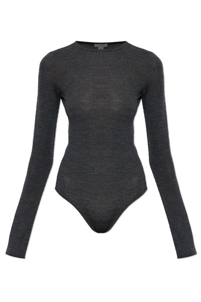 Alaïa Long-Sleeved Crewneck Knitted Bodysuit