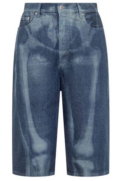 Off-White Straight Leg Denim Shorts