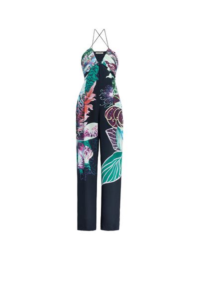 Roberto Cavalli Exotic Flora Print Jumpsuit