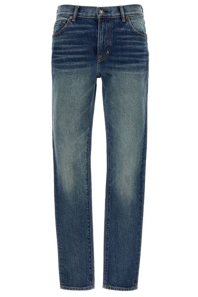 Tom Ford Logo Patch Skinny Jeans