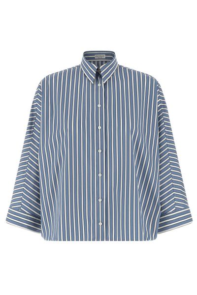 Brunello Cucinelli Monile Striped Shirt