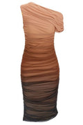 Elisabetta Franchi Draped One-Shoulder Dress