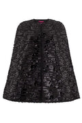 Valentino Sequin Embellished Crewneck Cape