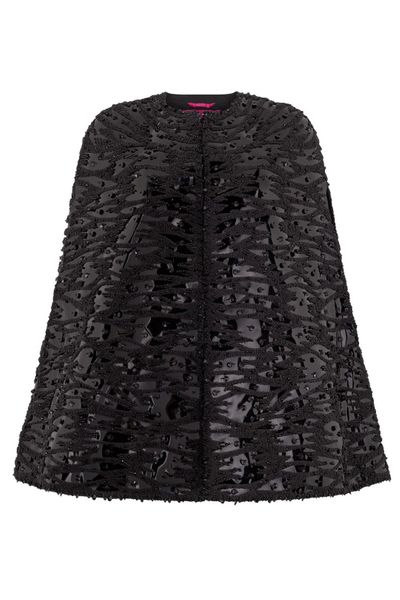 Valentino Sequin Embellished Crewneck Cape