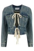 Maison Margiela Raw-Edge Cropped Denim Jacket