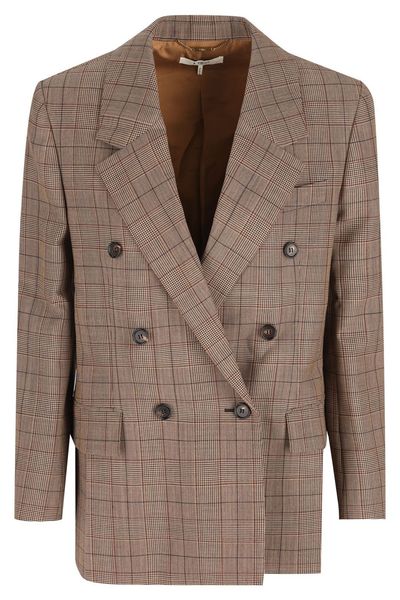 Chloé Checked Double-Breasted Blazer