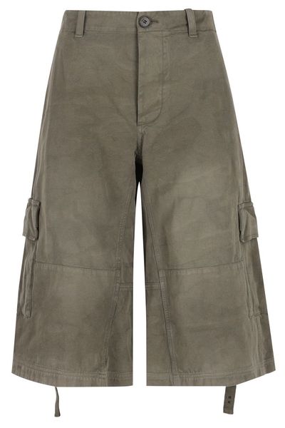 Fendi Mid-Rise Wide Leg Bermuda Shorts