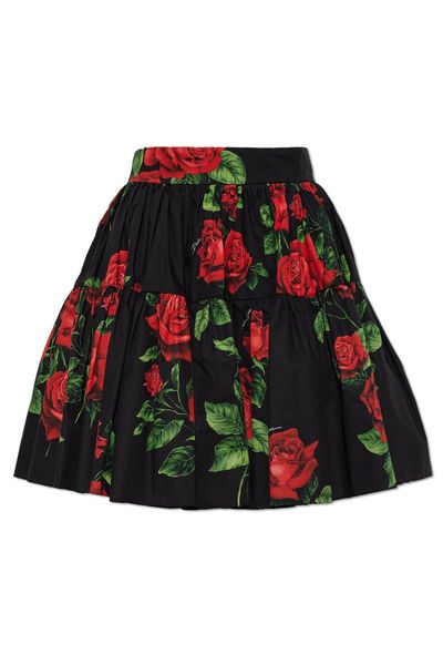 Dolce & Gabbana Floral Motif Mini Skirt