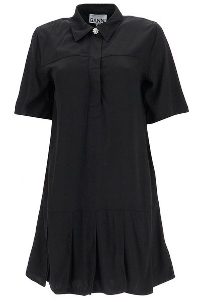 Ganni Pleated Shirt Dress