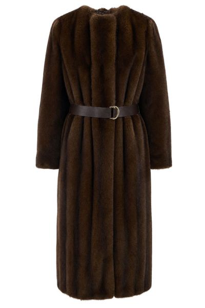 Max Mara Studio Fluffy-Textured Long Coat