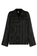 Totême Monogram-Print Satin Shirt