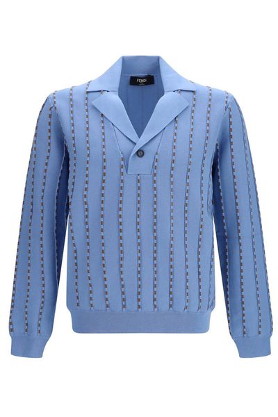 Fendi Long Sleeved V-Neck Knitted Jumper
