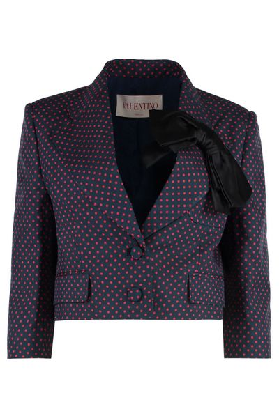 Valentino Plusdepois-Printed Bow Detailed Jacket
