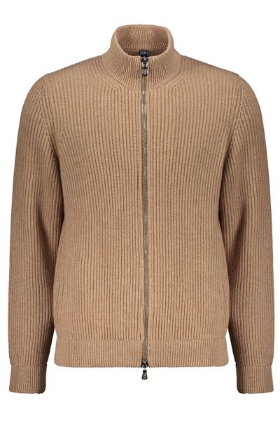 Fedeli Ribbed Zip-Up Cardigan
