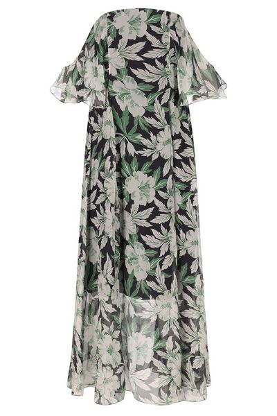 Loewe Floral-Printed Off-Shoulder Dress