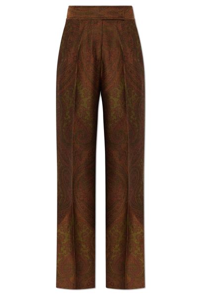 Etro Paisley Pleated Pants