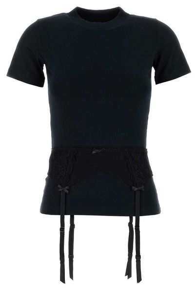 Balenciaga Lingerie Detailed Crewneck T-shirt