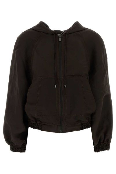 Magda Butrym Cropped Zip-Up Hooded Jacket