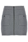 Ganni Zip-Up Knit Mini Skirt