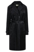 Fendi Double Breasted Belted Velvet Coat