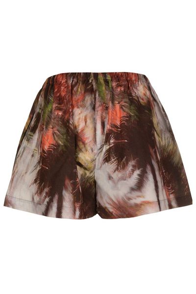 Alanui Tropical Printed Flared Shorts