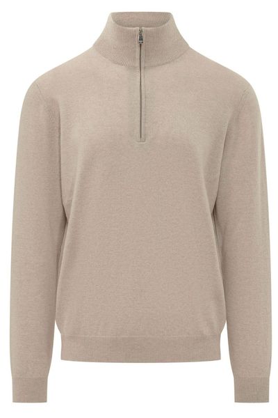Malo Half Zip Mock-Neck Knitted Sweater
