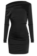 Alexander McQueen Off-Shoulder Draped Mini Dress