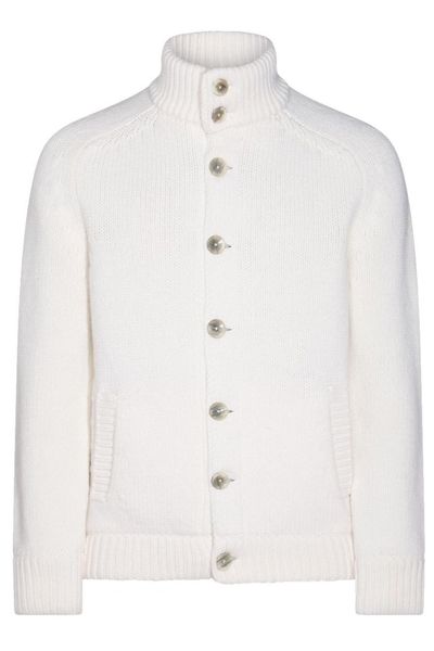 Herno Button-Up High Neck Cardigan
