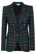 Alexander McQueen Single Breasted Checked Blazer
