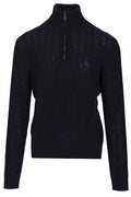 Etro Roma Cable Quarter Zip Knitted Sweater