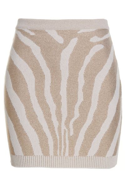 Balmain Zebra-Printed Mini Skirt