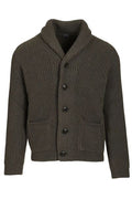 Fedeli Shawl Collar Ribbed Cardigan