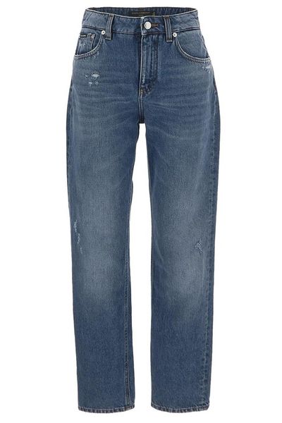 Dolce & Gabbana Logo Plaque Loose-Fit Jeans