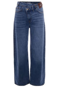 Liu Jo Logo Patch Wide Leg Jeans