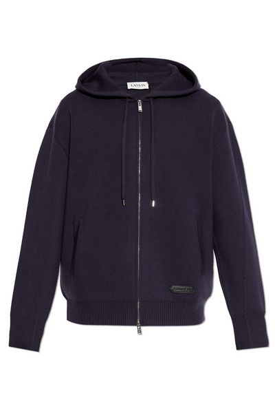 Lanvin Zip-Up Drawstring Hoodie