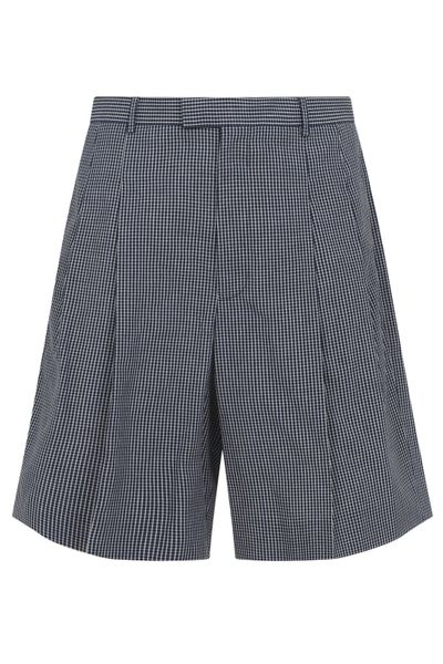 Givenchy Double Pleat Checked Bermuda Shorts