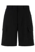 Prada Logo Plaque Bermuda Shorts