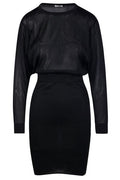 Saint Laurent Backless Long-Sleeved Dress