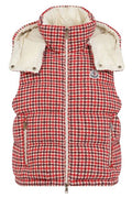 Moncler Niverolles Houndstooth Zip-Up Padded Jacket