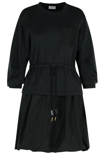 Moncler Layered Drawstring Waist Dress