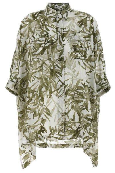 Brunello Cucinelli Graphic Printed Buttoned Shirt