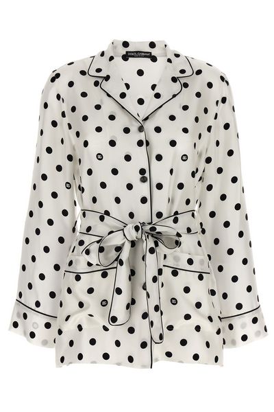 Dolce & Gabbana Polka-Dot Printed Pajama Shirt