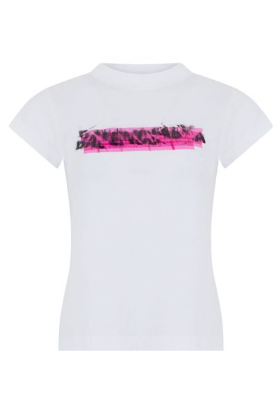 Balenciaga Messy Spray Chopped Back T-Shirt