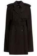 Burberry Double Breasted Belted Trench Cape