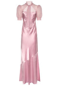 Alessandra Rich Self Tie Collar Midi Dress