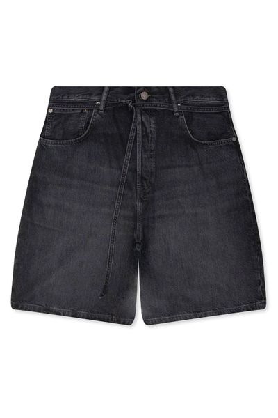 Acne Studios Mid-Rise Wide-Leg Denim Shorts