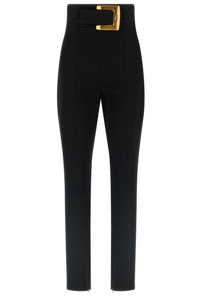 Balmain Belted Stretch Trousers