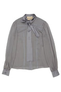 Valentino Pussy-Bow Long-Sleeved Top